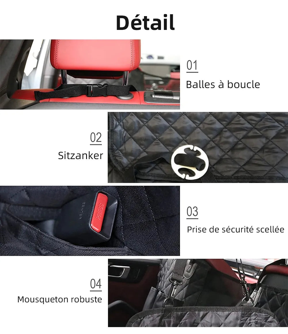 Dog Seat Cover – Large Hammock with Mesh & Pocket