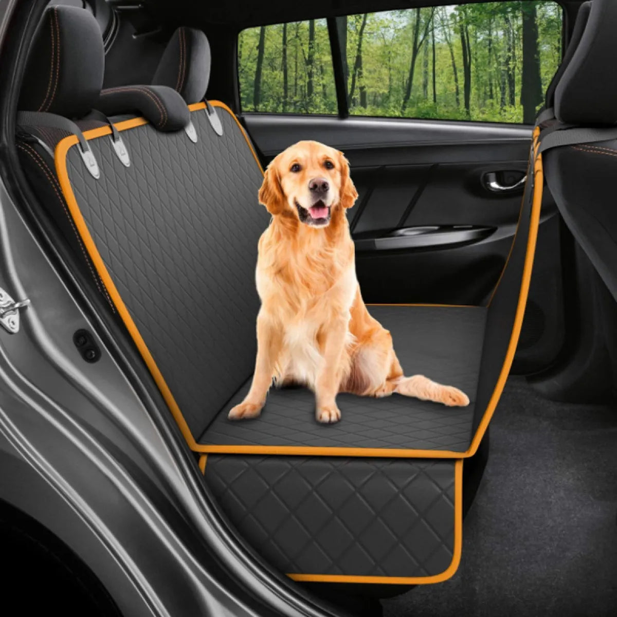 Dog Seat Cover – Large Hammock with Mesh & Pocket