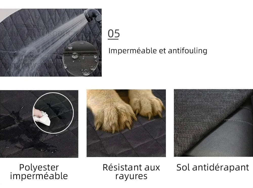 Dog Seat Cover – Large Hammock with Mesh & Pocket